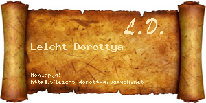 Leicht Dorottya névjegykártya
